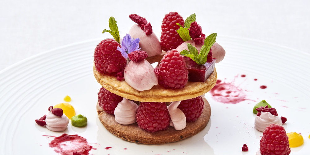Fine dining plate at Terrazza Bosquet